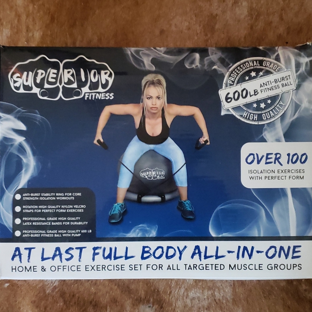 Exercise Ball with resistance bands